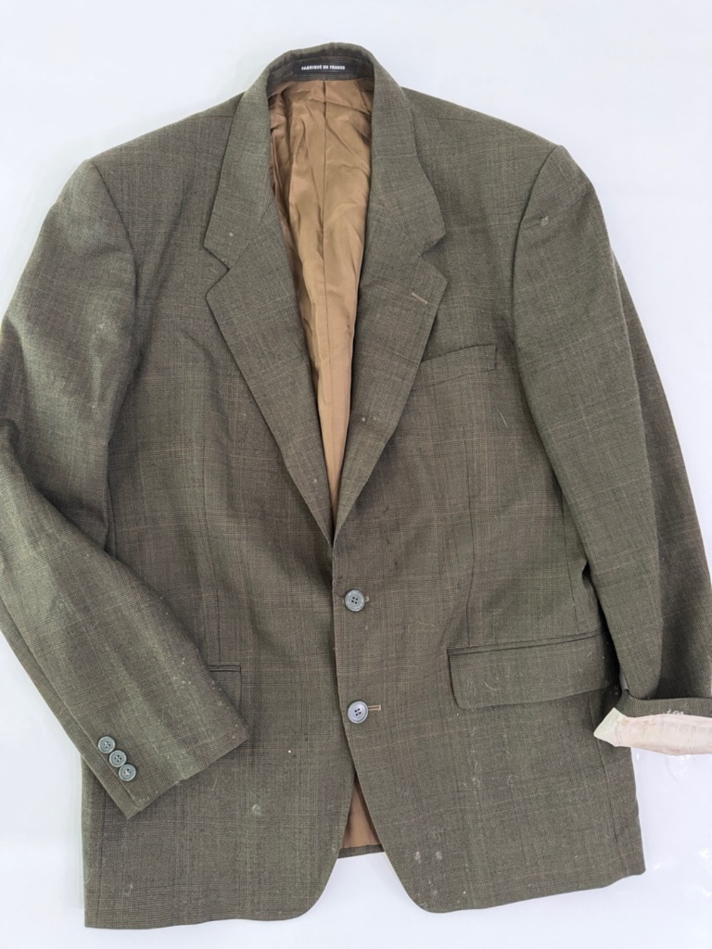 Yves Saint Laurent Olive Green Two-Button Sport Coat
